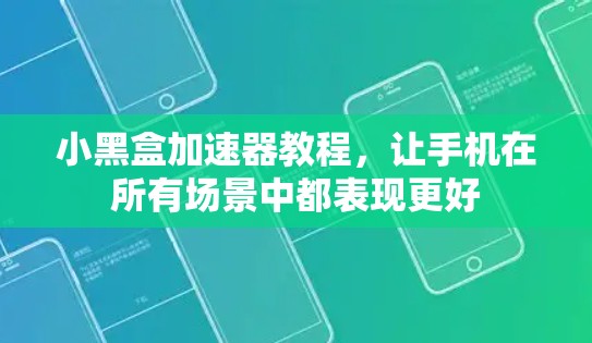 小黑盒加速器教程，让手机在所有场景中都表现更好